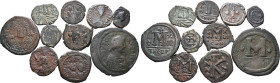 Lot of 10 Byzantine Æ Coins. Lot sold as seen, no returns. From the Vitangelo Collection