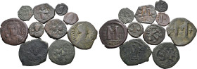 Lot of 10 Byzantine Æ Coins. Lot sold as seen, no returns. From the Vitangelo Collection