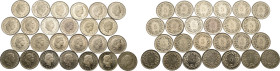 Lot of 25 Switzerland, Confederation BI 5 Centimes. Lot sold as seen, no returns. From the Vitangelo Collection.