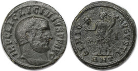Römische Münzen, MÜNZEN DER RÖMISCHEN KAISERZEIT. Licinius I. (308-324 n. Chr). Follis (5.41 g. 22 mm). Vs.: IMP C LIC LICINIVS PF AVG, Kopf mit Lorbe...