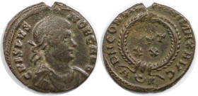 Römische Münzen, MÜNZEN DER RÖMISCHEN KAISERZEIT. Crispus (317-326 n. Chr). Follis. Arles Nachahmung. Hybrid (Irreguläre Münze). (2,20 g. 17.5 m) Vs.:...