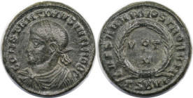 Römische Münzen, MÜNZEN DER RÖMISCHEN KAISERZEIT. Constantinus II. (337-340 n. Chr). Follis 320 n. Chr., Thessaloniki. (3.50 g. 18.5 mm) Vs.: CONSTANT...