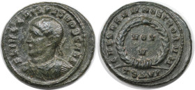 Römische Münzen, MÜNZEN DER RÖMISCHEN KAISERZEIT. Crispus (317-326 n. Chr). Follis 324 n. Chr., Thessalonica. (3,69 g. 20 mm) Vs.: FL IVL CRISPVS NOB ...