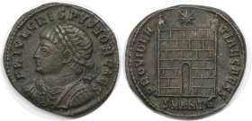 Römische Münzen, MÜNZEN DER RÖMISCHEN KAISERZEIT. Crispus (317-326 n. Chr). Follis 325-326 n. Chr., Heraclea. (2,91 g. 19.5 mm) Vs.: FL IVL CRISPVS NO...