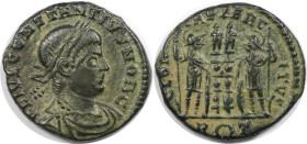 Römische Münzen, MÜNZEN DER RÖMISCHEN KAISERZEIT. Constantius II. (337-361 n. Chr). Ae 3/4, Rom. (2,71 g. 17.5 mm) Vs.: FL IVL CONSTANTIVS NOB C, Büst...