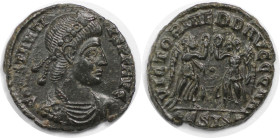 Römische Münzen, MÜNZEN DER RÖMISCHEN KAISERZEIT. Constantius II. (337-361 n. Chr). Ae 4, 337-338 n. Chr., Siscia. (1,75 g. 15.5 mm) Vs.: CONSTANTIVS ...