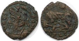 Römische Münzen, MÜNZEN DER RÖMISCHEN KAISERZEIT. Constantinopolis. Follis ca. 350 n. Chr. (1.08 g. 12.5 mm) Vs.: Büste der Roma mit Helm n. l. Rs.: L...