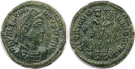 Römische Münzen, MÜNZEN DER RÖMISCHEN KAISERZEIT. Valentinianus I. (364-375 n. Chr). AE. (2.46 g. 18.5 mm) Vs.: DN VALENTINIANVS PF AVG, Drapierte, kü...