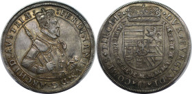 RDR – Habsburg – Österreich, RÖMISCH-DEUTSCHES REICH. Erzherzog Ferdinand (1564-1595). Taler ND. Hall. Silber. 28,71 g. MT 289 var. Fast Vorzüglich...