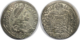 RDR – Habsburg – Österreich, RÖMISCH-DEUTSCHES REICH. Leopold I. (1657-1705). 3 Kreuzer 1666, Wien. Vorzüglich