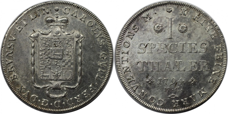 Altdeutsche Münzen und Medaillen, BRAUNSCHWEIG-WOLFSBURG. Karl Wilhelm Ferdinand...