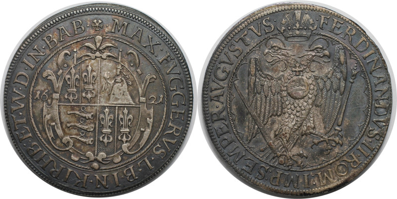 Altdeutsche Münzen und Medaillen, FUGGER BABENHAUSEN WELLENBURG. Taler 1621. Sil...