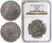Altdeutsche Münzen und Medaillen, LAUENBURG. Frederik VI. (1808-1839). 2/3 Taler 1830 FF. Silber. KM 25. NGC AU 53
