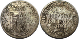 Altdeutsche Münzen und Medaillen, OSNABRÜCK, BISTUM. Karl von Lothringen (1698-1715). 1/12 Taler (3 Mariengroschen) 1704 HLO, Osnabrück. Kennepohl 328...