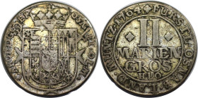 Altdeutsche Münzen und Medaillen, OSNABRÜCK, BISTUM. Karl von Lothringen (1698-1715). 2 Mariengroschen 1704 HLO, Osnabrück. Kennepohl 329. Sehr schön...