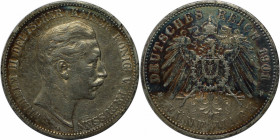 Deutsche Münzen und Medaillen ab 1871, REICHSSILBERMÜNZEN, Preußen, Wilhelm II (1888-1918). 5 Mark 1901, Silber. Jaeger 104. Sehr Schön