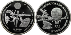 Europäische Münzen und Medaillen, Finnland / Finland. "FAI World Air Games". Medaille "10 Euro" 1997, Silber. Polierte Platte