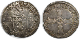 Europäische Münzen und Medaillen, Frankreich / France. Heinrich IV. (1589-1610). 1/4 Ecu 1601. Silber. Fast Sehr schön