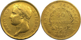 Europäische Münzen und Medaillen, Frankreich / France. Napoleon I. (1804-1814). 40 Francs 1811 A, Paris. Gold. 12,83 g. Gad. 1084. Sehr schön-vorzügli...