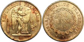 Europäische Münzen und Medaillen, Frankreich / France. 20 Francs 1876 A. Gold. KM 825. Vorzüglich