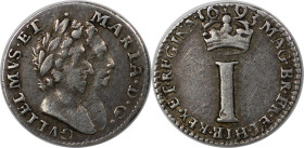 Europäische Münzen und Medaillen, Großbritannien / Vereinigtes Königreich / UK / United Kingdom. William & Mary (1688-1694). 1 Penny 1693, Silber. KM ...