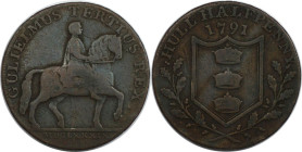 Europäische Münzen und Medaillen, Großbritannien / Vereinigtes Königreich / UK / United Kingdom. Yorkshire, Hull Halfpenny Token 1791. Kupfer. Sehr sc...