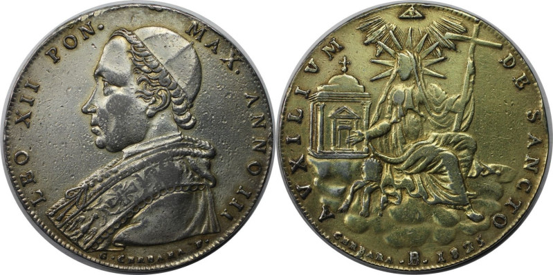 Europäische Münzen und Medaillen, Italien / Italy. Päpstliche Staaten. Leo XII. ...