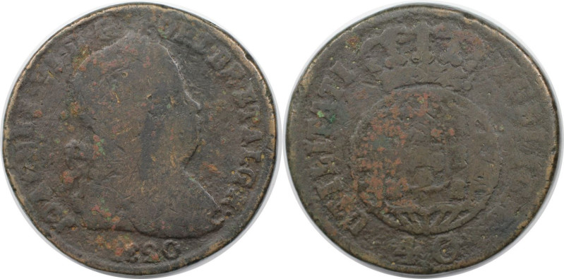 Europäische Münzen und Medaillen, Portugal. Joannes VI. 40 Reis 1820, Bronze. KM...