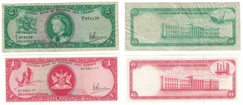 Banknoten, Trinidad und Tobago / Trinidad and Tobago, Lots und Sammlungen. 1 Dol...