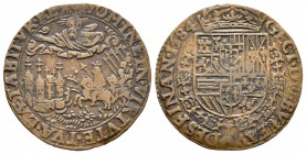 Felipe II (1556-1598). Jetón. 1584. Tournai. (Dugn-3028). (Vq-13705). Ae. 4,74 g. Iguales victorias. MBC. Est...45,00.