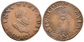 Felipe II (1556-1598). Jetón. 1591. Amberes. (Dugn-3289). (Vq-13731). Ae. 4,78 g. Guerra con Francia. MBC/MBC+. Est...50,00.