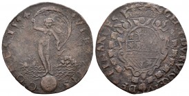 Felipe II (1556-1598). Jetón. 1594. Amberes. (Dugn-3349). Ae. 4,81 g. Oficina de finanzas. BC+. Est...25,00.
