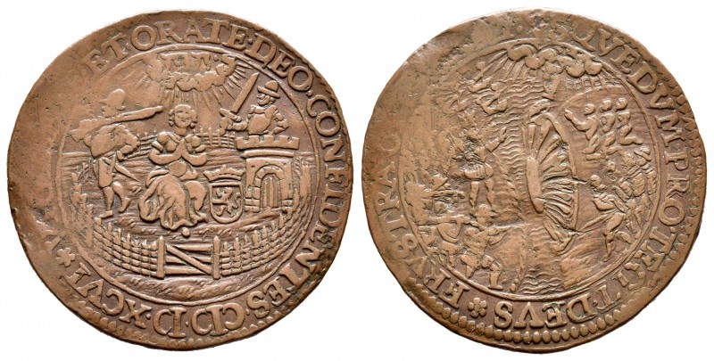 Felipe II (1556-1598). Jetón. 1596. Dordrecht. (Dugn-3389). Ae. 5,69 g. MBC-. Es...