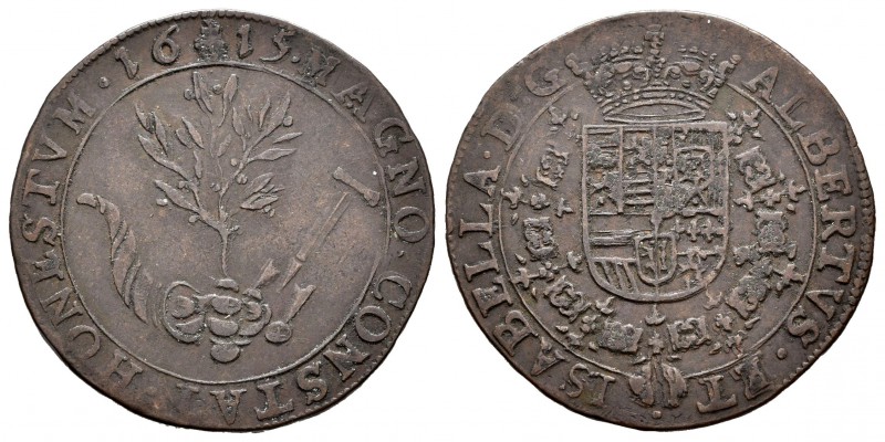 Alberto e Isabel (1598-1621). Jetón. 1615. Utrecht. (Dugn-3716). Ae. 5,03 g. Pro...