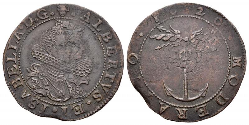 Alberto e Isabel (1598-1621). Jetón. 1620. Bruselas. (Dugn-3766). Ae. 5,31 g. In...