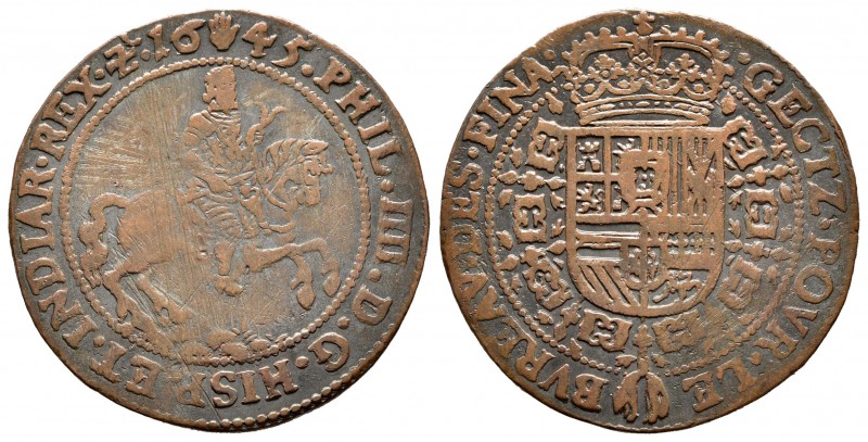 Felipe IV (1621-1665). Jetón. 1645. Amberes. (Dugn-3995). (Vq-13832 variante de ...