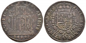 Felipe IV (1621-1665). Jetón. 1649. Amberes. (Dugn-4027). (Vq-13842). Ae. 5,61 g. Negociaciones de paz entre España y Francia. MBC+. Est...50,00.