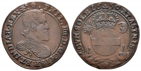 Felipe IV (1621-1665). Jetón. 1650. Bruselas. (Dugn-4035). (Vq-13846). Ae. 5,81 g. Casamiento de Felipe IV con Mariana de Austria. MBC+. Est...50,00.
