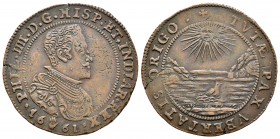 Felipe IV (1621-1665). Jetón. 1661. Amberes. (Dugn-4174). (Vq-13878). Ae. 5,89 g. Nacimiento del príncipe Carlos. MBC+. Est...50,00.