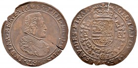 Felipe IV (1621-1665). Jetón. 1665. Amberes. (Dugn-4215). (Vq-13889). Ae. 6,68 g. Oficina de finanzas. Grieta. Buen ejemplar. EBC-. Est...60,00.