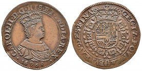 Carlos II (1665-1700). Jetón. 1668. Amberes. (Dugn-4260). Ae. 6,14 g. Oficina de finanzas. MBC+. Est...60,00.