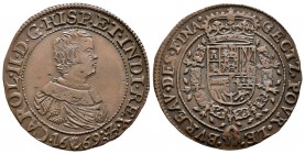 Carlos II (1665-1700). Jetón. 1669. Amberes. (Dugn-4265). (Vq-13894). Ae. 5,74 g. Oficina de finanzas. EBC-. Est...70,00.
