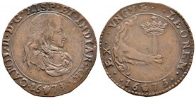 Carlos II (1665-1700). Jetón. 1673. Amberes. (Dugn-4311). (Vq-13906). Ae. 6,10 g. Declaración de guerra a Francia y toma de Bonn por los españoles. MB...
