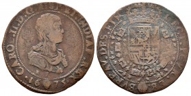 Carlos II (1665-1700). Jetón. 1675. Bruselas. (Dugn-4347). Ae. 5,87 g. Oficina de finanzas. BC+. Est...25,00.