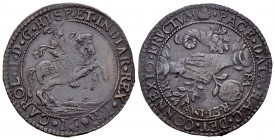 Carlos II (1665-1700). Jetón. 1681. Bruselas. (Dugn-4456). (Vq-13921). Ae. 6,32 g. Alianza entre España e Inglaterra. MBC+. Est...50,00.
