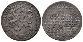 Países Bajos. Jetón. 1597. Dordrecht. (Dugn-3146). Ae. 6,35 g. Victoria de Maurice en Nassau. EBC-. Est...60,00.