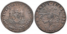 Países Bajos. Jetón. 1591. Dordrecht. (Dugn-3288). Ae. 6,11 g. Ofertas de paz a través de los enviados del Sacro Imperio Romano, rechazado por los Est...