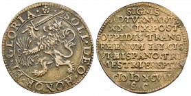 Países Bajos. Jetón. 1597. Dordrecht. (Dugn-3414). Ae. 6,03 g. Victoria de Maurice de Nassau a Turnhout. EBC. Est...50,00.