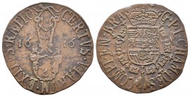 Países Bajos. Jetón. 1616. Amberes. (Dugn-3727). Ae. 4,57 g. Conquista de Dormund y Soest. MBC. Est...50,00.