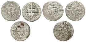 Teutonic Order
POLSKA / POLAND / POLEN / POLOGNE / POLSKO

Zakon Krzyżacki. Paweł I Bellitzer (1422–1441). Szeląg, set 3 coins 

Miejscowe niedob...